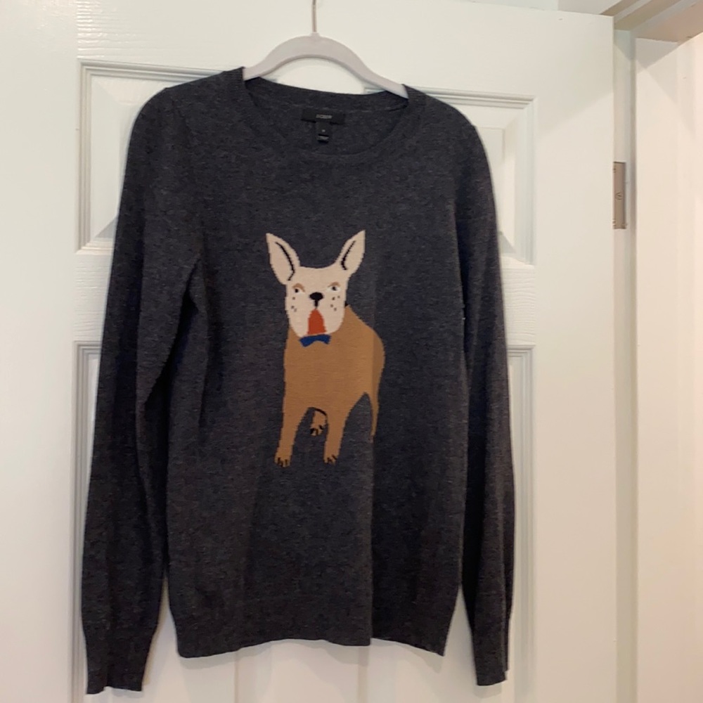J. Crew French Bulldog sweater